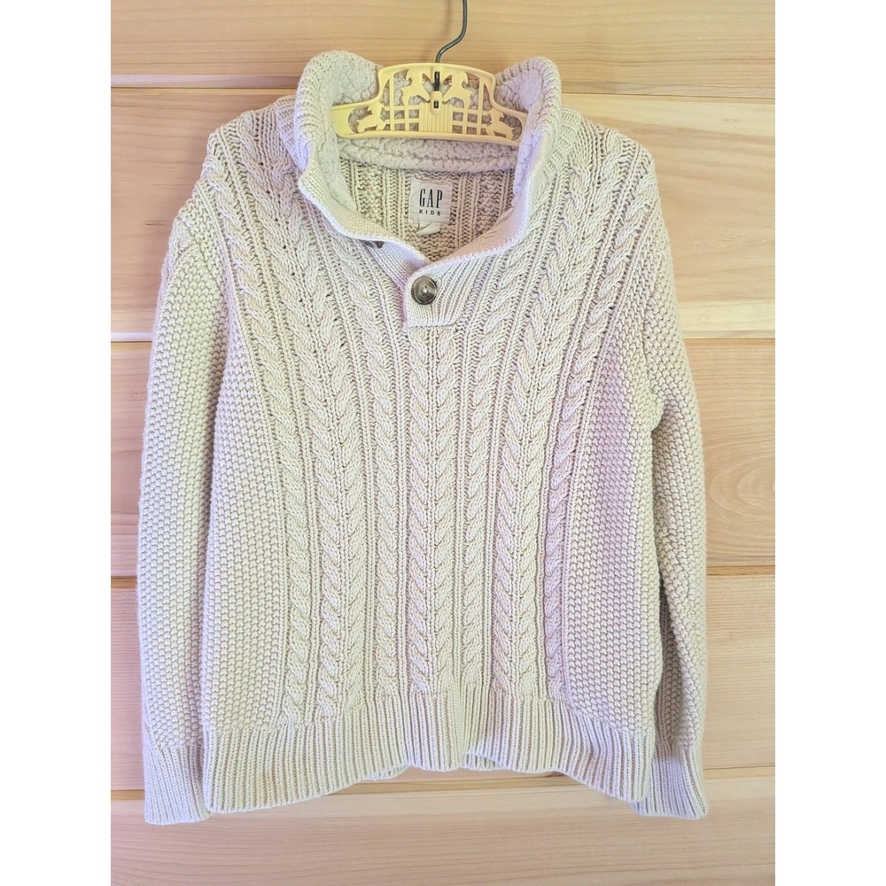 Gap Kids Cable Knit Sweater Boys S 6-7 Preppy Cabin Cozy Winter Heritage Hygge
